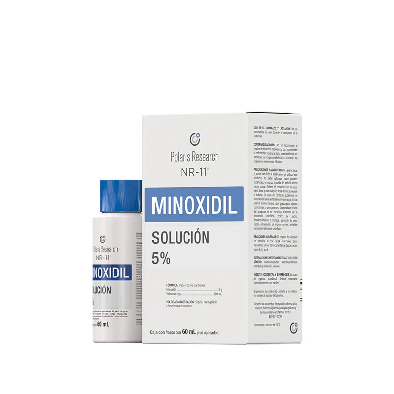 Polaris Research NR-11 Solución Minoxidil 5% 60 ml (Nueva Fórmula)